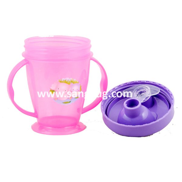 2 Handle Cup With Dust Free Cover 7Oz Jungle Buddies Pp, Silicone
