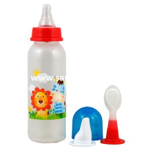 Cereal Feeder With Silicone Nipple, 3 Stage , Tpr Spout Jungle Buddies Pp, Silicone