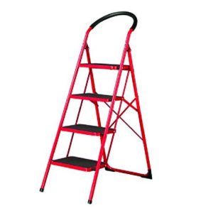 Classic Step Domestic Ladder 4 Step With Platform, Aluminum, Size - H 172cm X W 43cm X 91cm, Thickness 1.2mm (CL104)