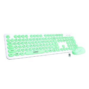 Cliptec Wireless Keyboard And Mouse Combo Set-Young Air(Green)