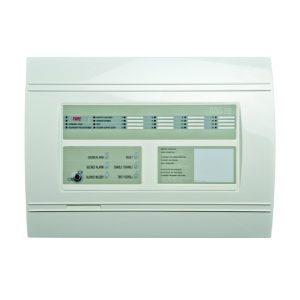 Conventional Fire Alarm Control Panel, 8 Fully Monitored Fire Zones, Expandable Up To 16 Zones With Up To 32 Automatic Detectors Each; 4 Monitored Siren Outputs; Working With 1 Battery 12 V/18 Ah. Teletek