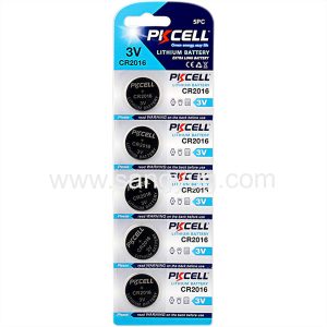 CR2016 3.0V Lithium Battery, PKCELL, Pack Of 5