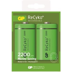 D Size Rechargable Battery Recyko Ready To Use 2200Mah, GP, Pack Of 2