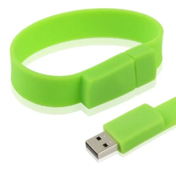 2Gb Flash Disk Wristband Type Brandable Green