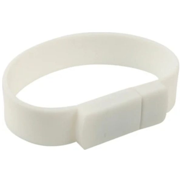 2Gb Flash Disk Wristband Type Brandable White