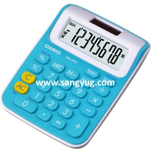 Desk Top Calculator 8 Digits Casio Ms-6Vc-Bu 2 Way Blue