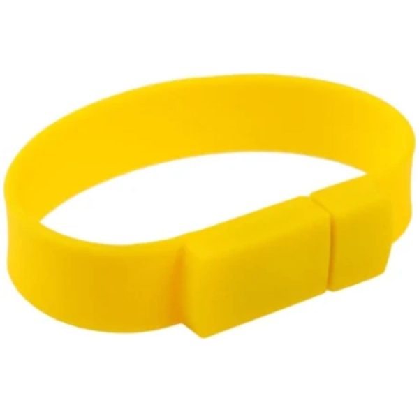 2Gb Flash Disk Wristband Type Brandable Yellow