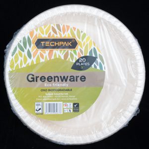 Disposable Plate 9 Inch (Greenware, Sw Packing) - Pack Of 20 Pcs - Biodegradable