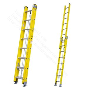 Fiberglass Extension Ladder With Aluminium Steps - 10.0M