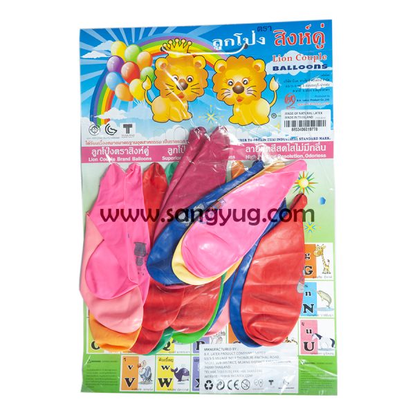 360 Long Balloon Standard & Pastel Assorted Color 22pcs/Card Offset Printed On One Side