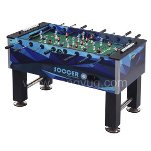 Foosball Table Blue 55 Inch, Table Size:139x76x88cm, Playfield:9mm MDF, Long size aprons: 30mm thickness, 40cm wide DMF