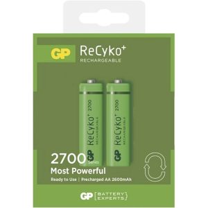 GP 2600Mah Recyko Pro Rechargable Batteries AA, Ready To Use, Pack Of 2