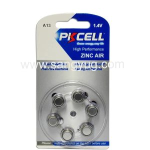 Hearing Aid Batteries ZA13 Pack Of 6 PKCELL
