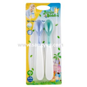 Heat Sensitive Spoon. Change Color When In Contact With Hot Food. Jungle Buddies Pp