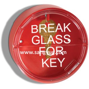 Key Box / Guard, Red, Round, With Plastic Cover Hm06-09-S