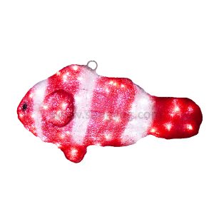 LED Tropical Fish Statue, 46x13x77cm, 150LED String, Waterproof