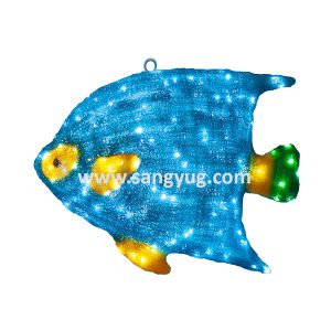 LED Tropical Fish Statue, 82x22x28cm, 200LED String, Waterproof