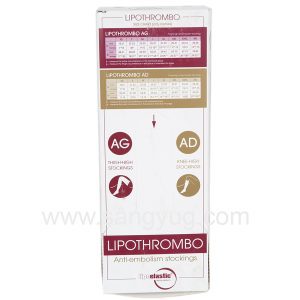 Lipothrombo Ad Below Knee Compression Stockings In Pairs, Size 4Xl, White