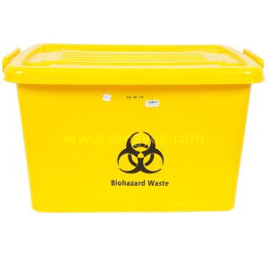 60L Medical Container, 53.5by40.5by32cm, Yellow,Biohazard Waste