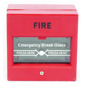 Manual Call Point For Fire, Red, With Extra Plastic Cover