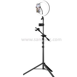 Mcdodo Selfie Ring Light With Tripod Stand (With Mic Clip)-Black