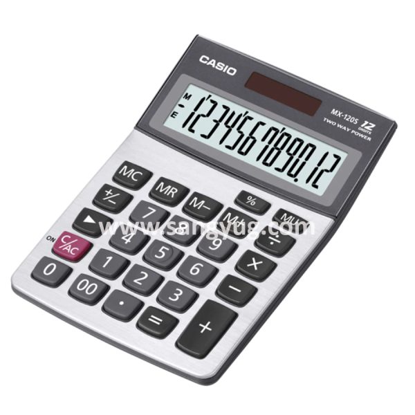 MX-120B Desk Top Calculator 12 Digits Casio 2 Way