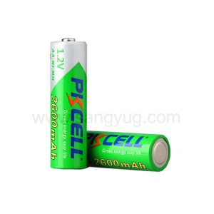 AA Nimh Rechargable 2600Mah Battery Pack Of 2, PKCELL