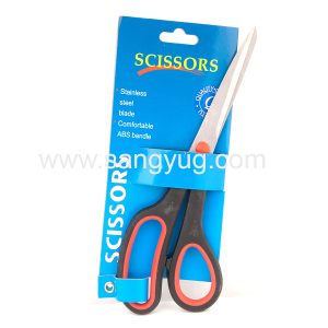 Scissors On Blue Card, Black Handle 8.5inch