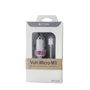 Volt-Micro M1-Mini Micro Usb Car Charge For Smartphone Ztoss Pink
