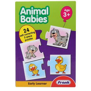 Animal Babies, 24 Self-Correcting 2-Piece Puzzles Frank