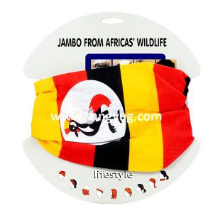 Bandanna, Multi Use Uganda Flag Sunpower Bandanna