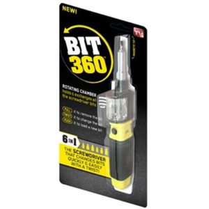 Bit 360, 6 In 1 Screwdriver With Changeable Bits With Magnetic Tip