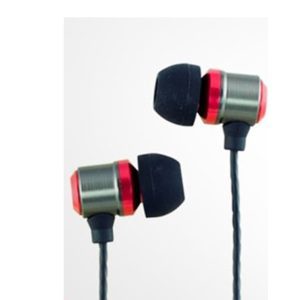 Black Party - In-Ear Earphone With Mic & Volume Control (Super Bass Sound, 2 Set Extra Ear Sleeve) Cliptec Red