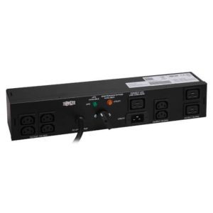 16A 2U Single Phase Hotswap Pdu, 8 Outlets (6 C13, 2 C19), Built In Manual Transfer Switch For Hotswap Operation Tripp-Lite Pdubhv20 Black Powder Coated Metal