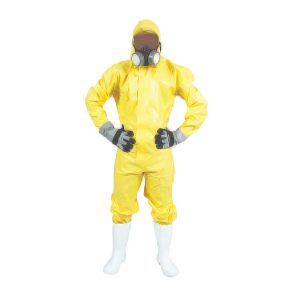 Pvc Spray Overall W/Hood, W/Lining, Yellow, No Pockets, With Zip And Velcro , Elasticated Wrist And Ankle.