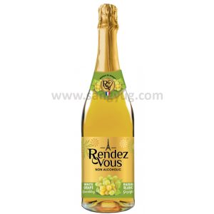 Rendezvous, 750 ML, Non Alcoholic Sparkling Wine White Grape