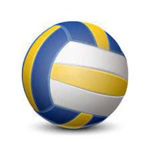 Volleyball Coloured Yellow/Blue Stripes