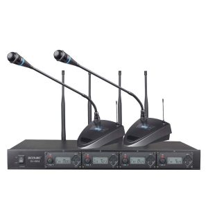 Wireless Conference Mic System. 4 Channel. Uhf 600-900Mhz Acemic