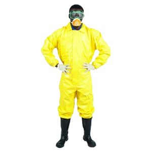 Yellow Thick Agricultural Spray Suit (0.32Mm Pvc Suit, Trouser Elasticated, Jacket With Hood), Can Be Used As Rainwear