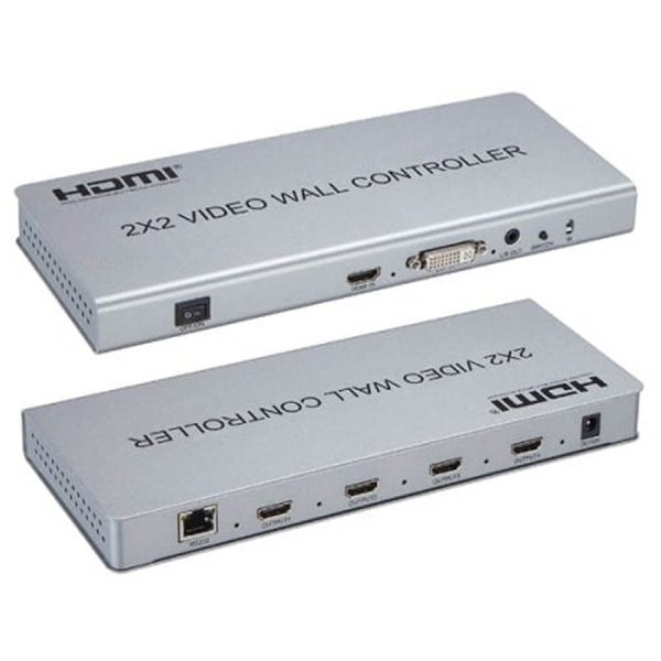 2X2 4K HDMI Video Wall Controller, With DVI/HDMI Input & HDMI Output, With Remote