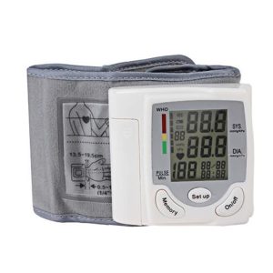 Digital Wrist Blood Pressure Machine Color:White, Uses 2 X Aaa Batteries (Not Included), With Memory Feature