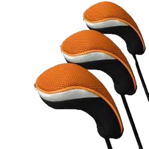 Golf Headcover Set Of 3, Orange