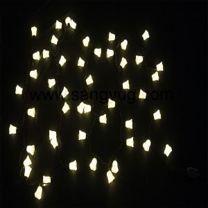 LED Bell String Light, 5W, 7*2.2mm Cable, 17mm Bell Size, IP65, 5M, 50 Bells/Light, Warm White, Non Connectable