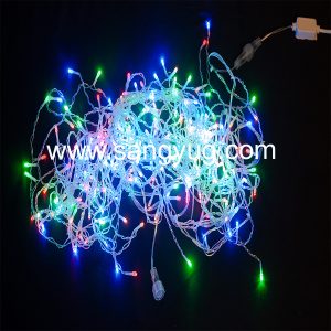 LED ICICLE Light 7*2.0mm Copper Transparent Cable, Width-3M (6-6-6-9 Sequence) 225Led, 10Cm Space, Connectable Model, Multi Color