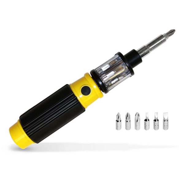 6 In 1 Screwdriver With Changeable Bits With Magnetic Tip