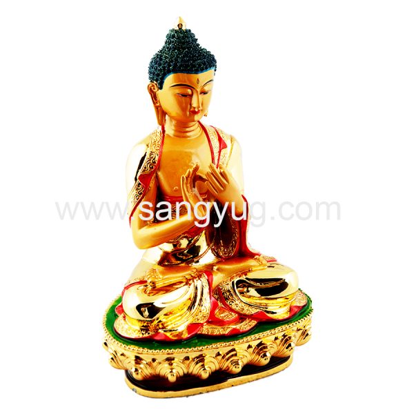 Colorful Buddha Sitting On Base - Image 2