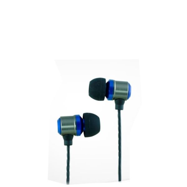Black Party - In-Ear Earphone With Mic & Volume Control (Super Bass Sound, 2 Set Extra Ear Sleeve) Cliptec Blue