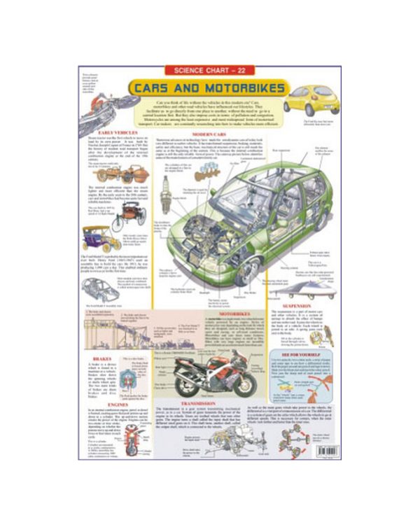 Chart, Cars And Motorbikes 48X73Cm Dreamland