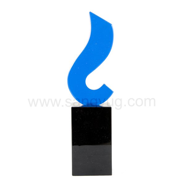 Crystal Colorful Crystals, S Shape, Colored Base H 21 Cm 5*5*23Cm
