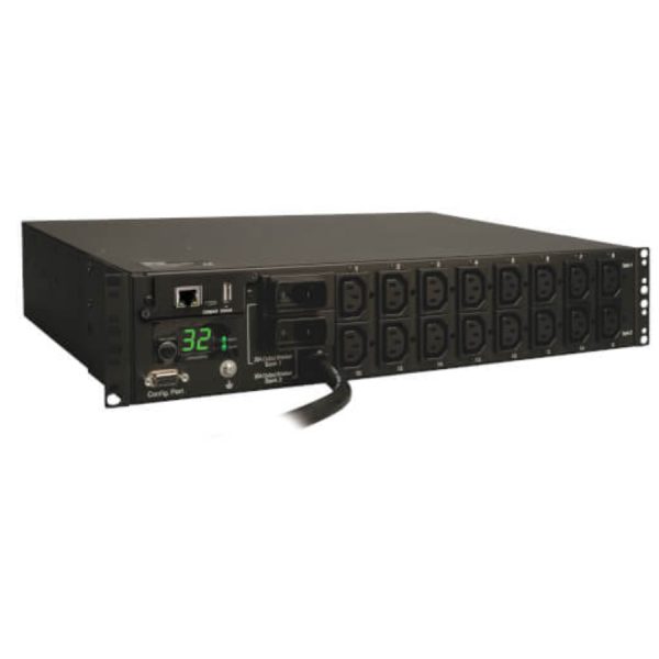 7.4Kw Single-Phase Switched Pdu, Lx Platform Interface, 230V Outlets (16-C13), Iec-309 Blue 230V 32A, 3.6M Cord, 2U Rack-Mount, Taa Tripp-Lite